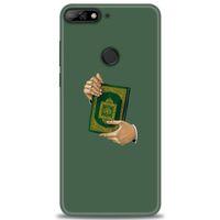 Huawei Y7 2018 Kılıf HD Baskılı Kılıf - Warning + Tam Ekran Koruyucu