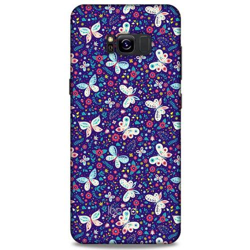 Samsung Galaxy S8 Plus Kılıf Kelebek Etkisi (3) Kapak Kırmızı Lacivert