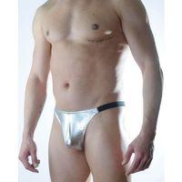Erkek Gümüş Lame Brazillian Slip