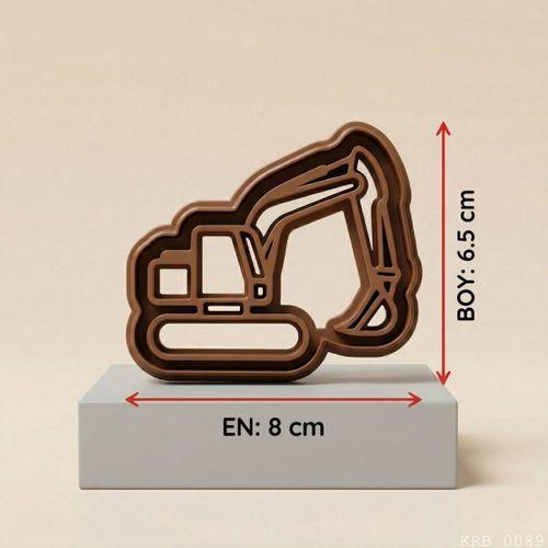 3Lü Paletli Ekskavatör Hamur Şekillendirici Kurabiye Kalıbı Oyun Hamuru Kalıbı 8 cm