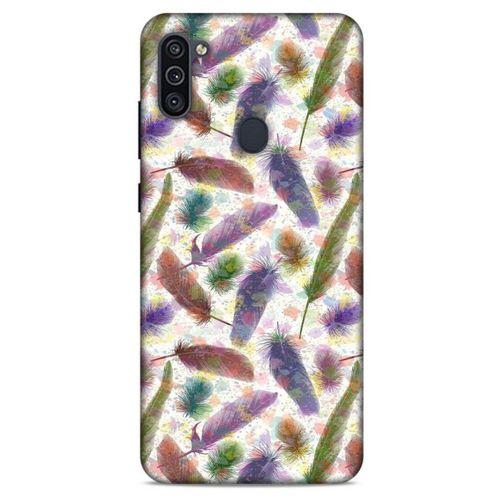 Samsung Galaxy M11 Kılıf Desenli Özel Seri Tüyler (33) Hybrid Kılıf