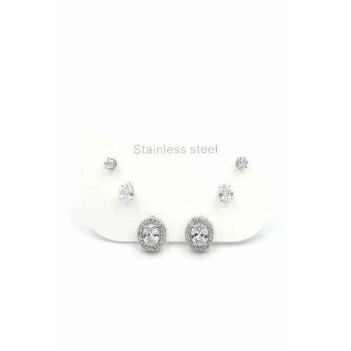 Çoklu Taşlı Küpe - Gümüş