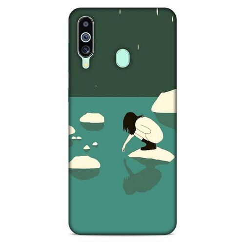 Samsung Galaxy M40 Kılıf Depresyon (8) Baskılı Kılıf Siyah Kahverengi