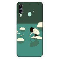 Samsung Galaxy M40 Kılıf Depresyon (8) Baskılı Kılıf Siyah Kahverengi