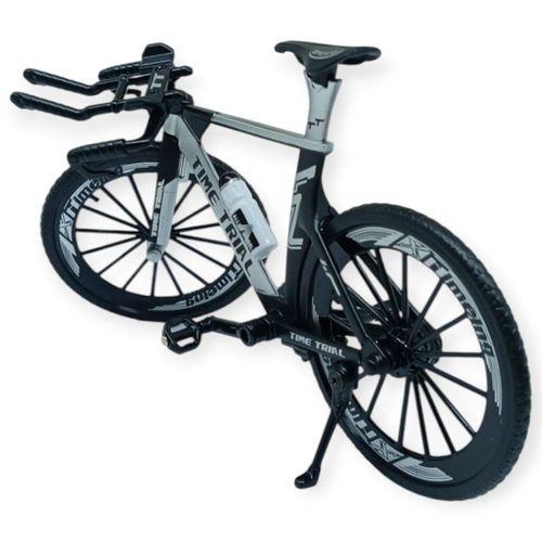 Model Araçlar -1/10 Metal Yarış Bisikleti 18 cm - Gri