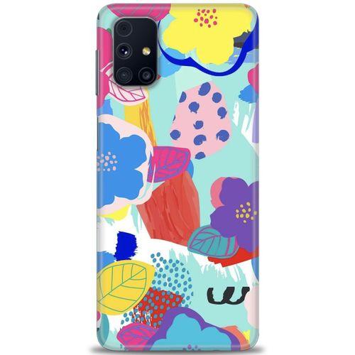 Samsung Galaxy M31S Kılıf HD Baskılı Kılıf - Flowers + Tam Ekran Koruyucu