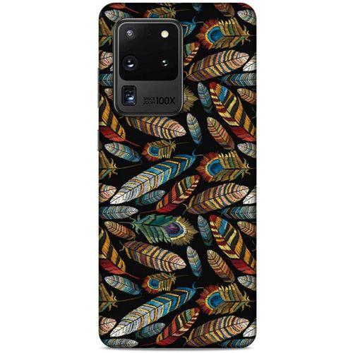 Samsung Galaxy S20 Ultra Kılıf Desenli Özel Seri Tüyler (28) Arka Kapak