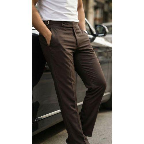 Erkek Toka Detaylı Oldmoney Kumaş Pantolon