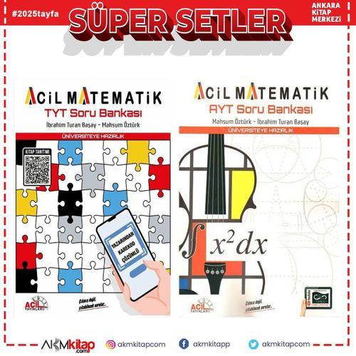 Acil Yayınları TYT ve AYT  Matematik Soru Bankası Setleri 2 Kitap