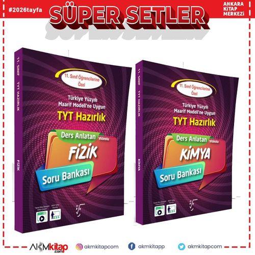 Karekök Yayınları 11. Sınıf TYT Hazırlık Fizik ve Kimya Ders Anlatan Soru Bankası Seti 2 Kitap