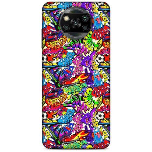 Graffitix (45) Desenli Silikon Kapak Xiaomi Redmi Poco X3 Kılıf