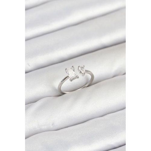 Pirinç Gold Renk Zirkon Taşlı Kadın Yüzük - TJ-BYK3883