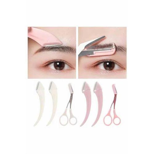Taraklı Kaş Bıyık Makası Ve Kaş Ustura Seti Kaş Bıyık Tüy Alma Epilasyon Aleti 2'li Set