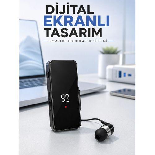 Tek Kulaklıklı Bluetooth Kulaklık Klipsli Mini Taşınabilir Müzik Ve Görüşme Cihazı