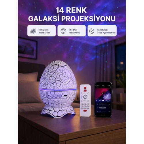 Yıldızlı Gökyüzü Dinozor Yumurta Projektör – Ayarlanabilir Parlaklık Ve Hız
