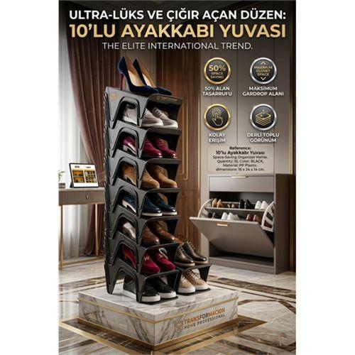10 LU Ayakkabı Rampası Yer Tasarruf Organizeri Mehle 718561