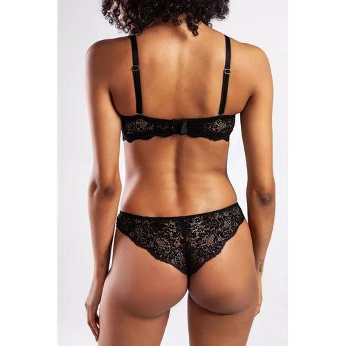 Gcolors Brazillian Külot, Kadın Dantelli Siyah Brezilyan Külot