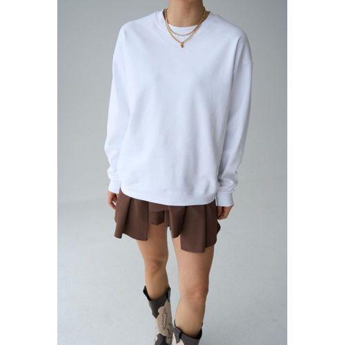 Düz SweatShirt - Beyaz