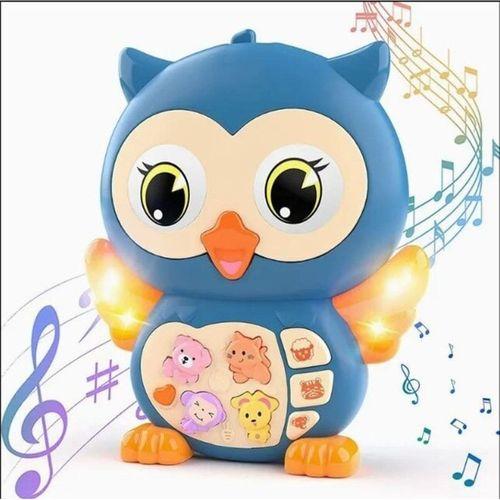 Baykuş Eğitici Bebek Piyanosu - Mavi