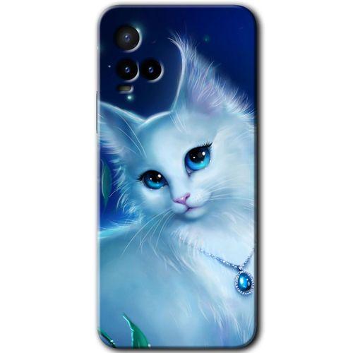 Vivo Y21s Kılıf HD Desen Baskılı Arka Kapak - Cat Glance