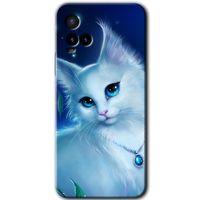 Vivo Y21s Kılıf HD Desen Baskılı Arka Kapak - Cat Glance