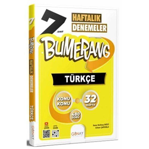 7. Sınıf Bumerang Haftalık Türkçe Denemeleri Günay Yayınları