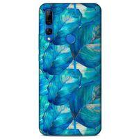 Huawei Y9 Prime 2019 Uyumlu Kılıf Mavi Delisi (47) Crystal Flex Kılıf Yaprak