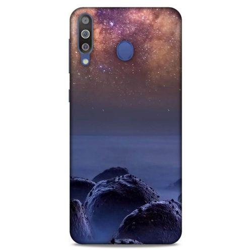 Lopard Samsung Galaxy M30 Uyumlu Kılıf Gece'S (26) Tpu Silikon Kılıf Bordo