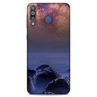 Lopard Samsung Galaxy M30 Uyumlu Kılıf Gece'S (26) Tpu Silikon Kılıf Bordo
