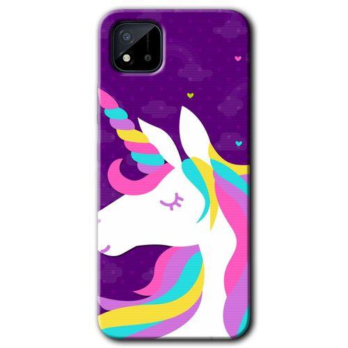 Realme C11 Kılıf HD Desen Baskılı Arka Kapak - Unicorn Sleep