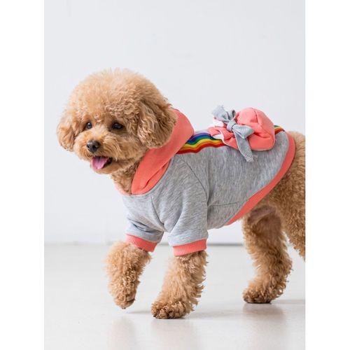 Rainbow Köpek Sweatshirt | Kapüşonlu Gökkuşağı Detaylı Köpek Kıyafeti | Köpek Hoodie