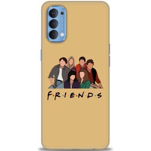 Oppo Reno 4 Kılıf HD Baskılı Kılıf - Friends + Tam Ekran Koruyucu