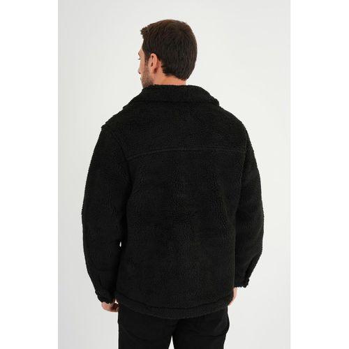 ALEXANDERGARDI DÜĞMELİ SİYAH PELUŞ CEKET (AG-POLE-J58-01)