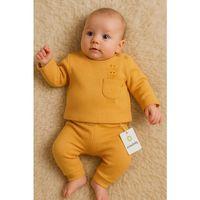 Zürafa Cep Nakışlı Omuzdan Düğmeli % 100 Pamuk Erkek Bebek Takım