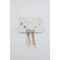 Çoklu Set Küpe - Altın