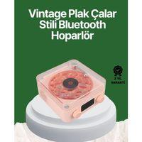 Vintage Tarz Bluetooth Hoparlör – Gece Işığı Ve Zaman Göstergeli