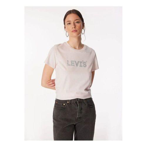 Levis Levis Bisiklet Yaka  Pul Baskılı Pembe Kadın T-Shirt A2086-0279