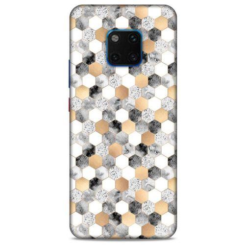Mermer Desenli (50) Tema Shockproof Kılıf Koyu Gri Huawei Mate 20 Pro Kılıf