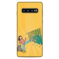 Samsung Galaxy S10 Kılıf Depresyon (44) Tough Armor Kılıf Mor Kahve