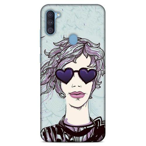 Lopard Samsung Galaxy A11 Uyumlu Kılıf Sürreal Yüzler ♀ (25) Antişok Kapak Baskılı