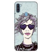 Lopard Samsung Galaxy A11 Uyumlu Kılıf Sürreal Yüzler ♀ (25) Antişok Kapak Baskılı