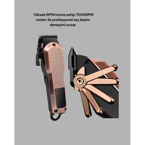 Profesyonel Saç Tıraş Makinesi – 7000rpm Güçlü Motor Ve 4 Kademeli Ayar