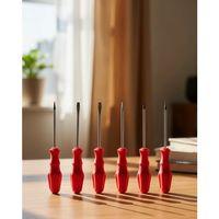 Düz Ve Yıldız Başlıklı 7li Tornavida Seti Ergonomik Tutma