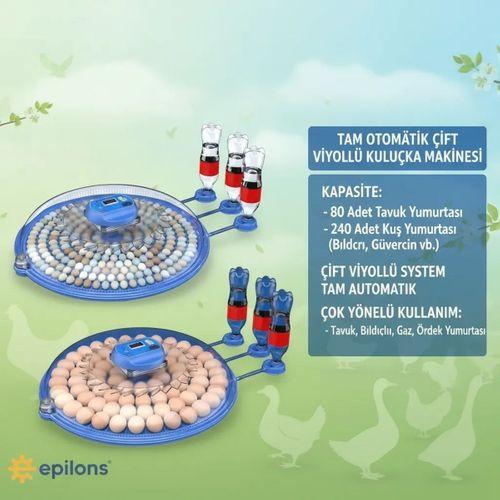 80 Ve 240 Kapasiteli Fonksiyonel Tam Otomatik Kuluçka Papağan Mini Kuş Tavuk Kaz Ördek Uyumlu