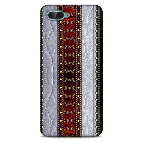 Oppo Rx17 Neo Kılıf Patchwork (11) Tam Koruma Siyah Gri