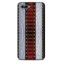 Oppo Rx17 Neo Kılıf Patchwork (11) Tam Koruma Siyah Gri