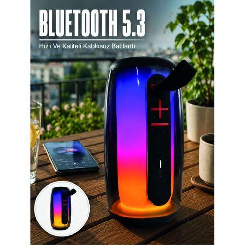 Kablosuz Bluetooth Hoparlör Rgb Ambiyans Işıklı Usb Ve Tf Kart Destekli