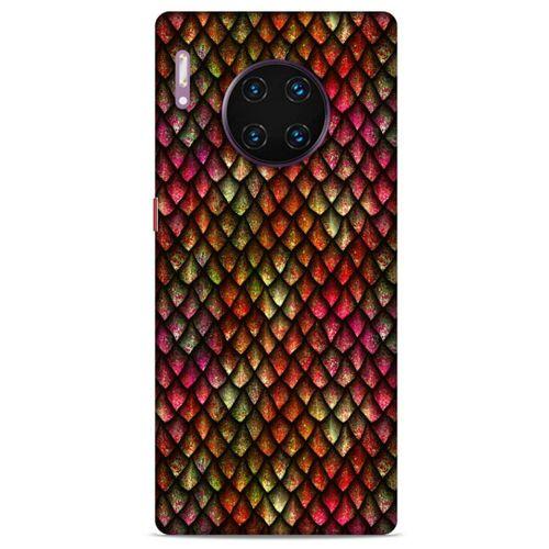 Huawei Mate 40 Pro Kılıf Dragons (8) Baskılı Kılıf Ejderha Deri Pembe