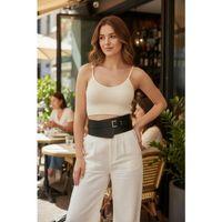 Siyah Kadın Kemer Kalın Korse Bel Aksesuarı - Brf1128