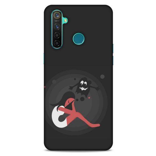 Oppo Realme 5 Pro Kılıf Depresyon (34) Slim Armor Kılıf Yeşil Fuşya